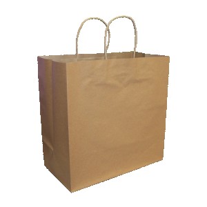 Recycled Kraft Bag with twisted handle 